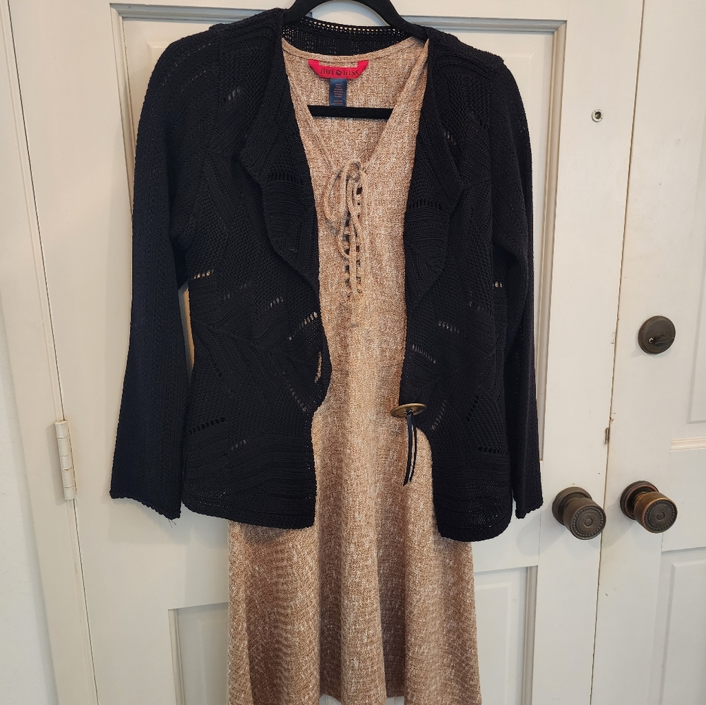 Cute Dress with Black Sweater